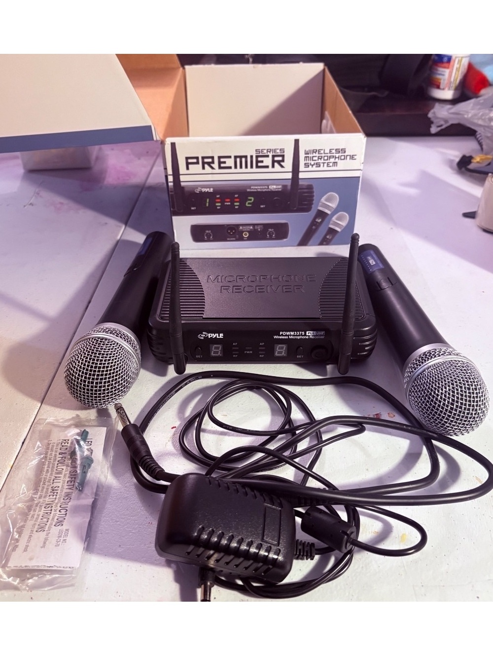 Pyle Premier Series Wireless Mic System Dual Handheld Mics